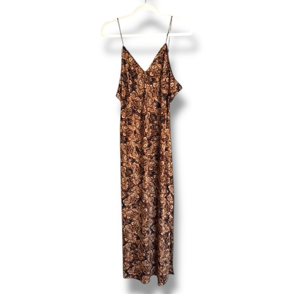 Nili Lotan x Target Brown Paisley Maxi Dress Size Large - Picture 1 of 6